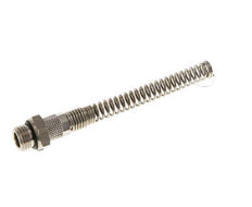 6x4 & G1/4'' Vernickeltes Messing Gerade Aufsteckverschraubung mit Außengewinde Knickschutz [2 Stück]