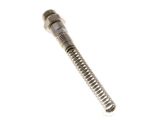 6x4 & G1/4'' Vernickeltes Messing Gerade Aufsteckverschraubung mit Außengewinde Knickschutz [2 Stück]
