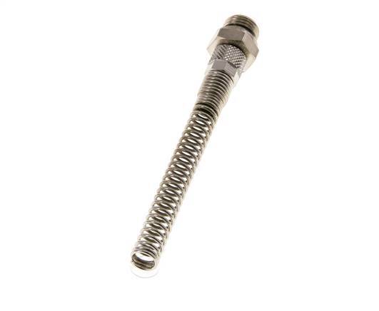 6x4 & G1/4'' Vernickeltes Messing Gerade Aufsteckverschraubung mit Außengewinde Knickschutz [2 Stück]