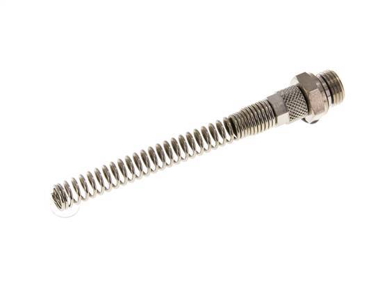 6x4 & G1/4'' Vernickeltes Messing Gerade Aufsteckverschraubung mit Außengewinde Knickschutz [2 Stück]