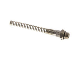 6x4 & G1/4'' Vernickeltes Messing Gerade Aufsteckverschraubung mit Außengewinde Knickschutz [2 Stück]