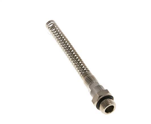 6x4 & G1/4'' Vernickeltes Messing Gerade Aufsteckverschraubung mit Außengewinde Knickschutz [2 Stück]