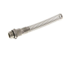 10x8 & G3/8'' Nickel plated Brass Straight Push-on Fitting with Male Threads Bend Protection [2 Pieces]
