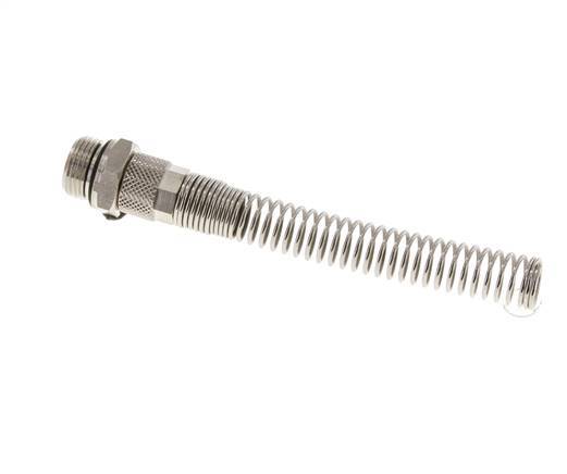 10x8 & G3/8'' Vernickeltes Messing Gerade Aufsteckverschraubung mit Außengewinde Knickschutz [2 Stück]