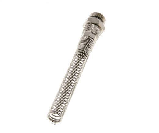 10x8 & G3/8'' Vernickeltes Messing Gerade Aufsteckverschraubung mit Außengewinde Knickschutz [2 Stück]