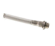 10x8 & G3/8'' Vernickeltes Messing Gerade Aufsteckverschraubung mit Außengewinde Knickschutz [2 Stück]