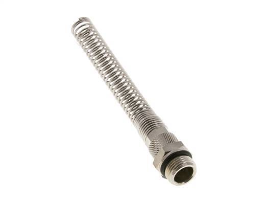 10x8 & G3/8'' Vernickeltes Messing Gerade Aufsteckverschraubung mit Außengewinde Knickschutz [2 Stück]