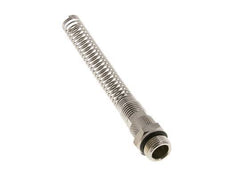 10x8 & G3/8'' Vernickeltes Messing Gerade Aufsteckverschraubung mit Außengewinde Knickschutz [2 Stück]