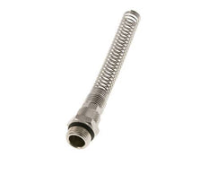 10x8 & G3/8'' Vernickeltes Messing Gerade Aufsteckverschraubung mit Außengewinde Knickschutz [2 Stück]