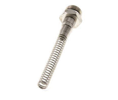 8x6 & G1/2'' Vernickeltes Messing Gerade Aufsteckverschraubung mit Außengewinde Knickschutz [2 Stück]