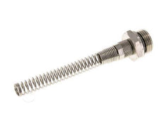 8x6 & G1/2'' Vernickeltes Messing Gerade Aufsteckverschraubung mit Außengewinde Knickschutz [2 Stück]