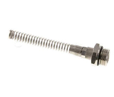 8x6 & G1/2'' Vernickeltes Messing Gerade Aufsteckverschraubung mit Außengewinde Knickschutz [2 Stück]