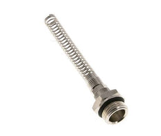 8x6 & G1/2'' Vernickeltes Messing Gerade Aufsteckverschraubung mit Außengewinde Knickschutz [2 Stück]