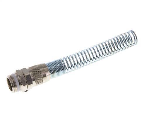 15x12 & G1/2'' Vernickelte Messing Gerade Steckverschraubung mit Außengewinde PTFE Knickschutz
