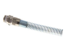15x12 & G1/2'' Vernickelte Messing Gerade Steckverschraubung mit Außengewinde PTFE Knickschutz