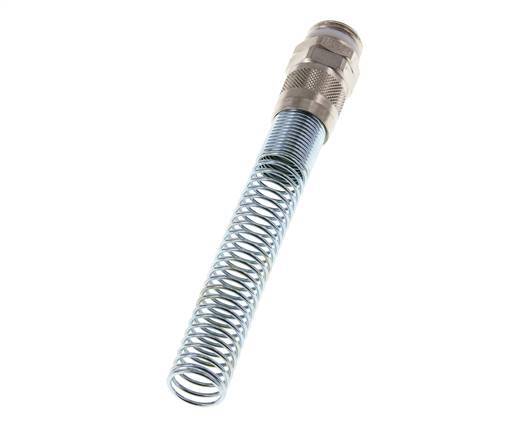 15x12 & G1/2'' Vernickelte Messing Gerade Steckverschraubung mit Außengewinde PTFE Knickschutz