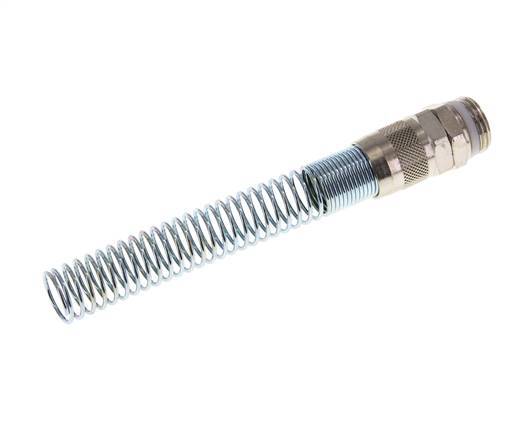 15x12 & G1/2'' Vernickelte Messing Gerade Steckverschraubung mit Außengewinde PTFE Knickschutz