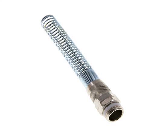 15x12 & G1/2'' Vernickelte Messing Gerade Steckverschraubung mit Außengewinde PTFE Knickschutz