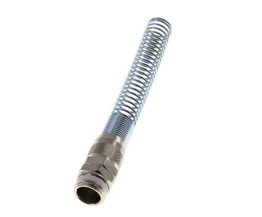 15x12 & G1/2'' Vernickelte Messing Gerade Steckverschraubung mit Außengewinde PTFE Knickschutz