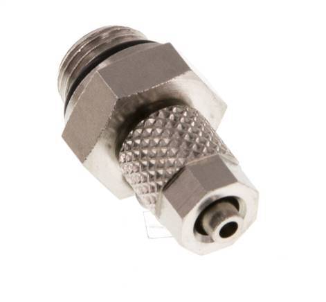 4.3x3 & G1/8'' Nickel plated Brass Straight Push-on Fitting with Male Threads NBR [5 Pieces]