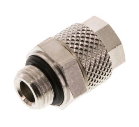 8x6 & G1/8'' Nickel plated Brass Straight Push-on Fitting with Male Threads NBR [5 Pieces]