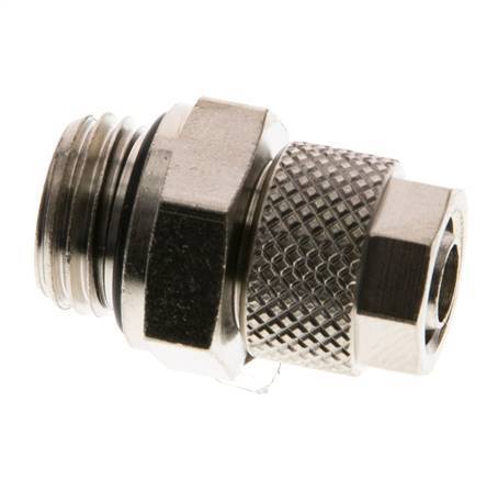 8x6 & G1/4'' Nickel plated Brass Straight Push-on Fitting with Male Threads NBR [5 Pieces]