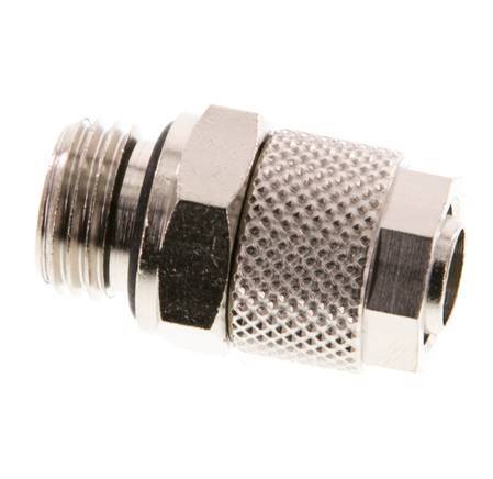 10x8 & G1/4'' Nickel plated Brass Straight Push-on Fitting with Male Threads NBR [2 Pieces]
