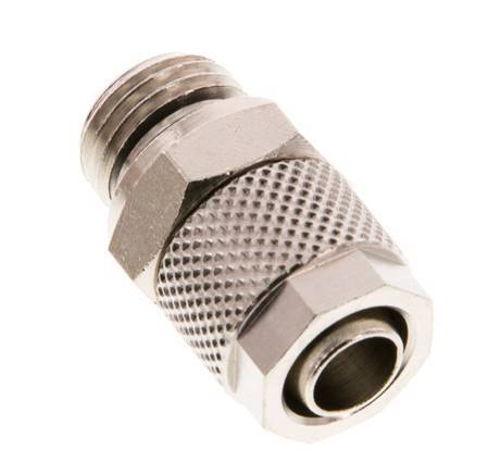 10x8 & G1/4'' Nickel plated Brass Straight Push-on Fitting with Male Threads NBR [2 Pieces]