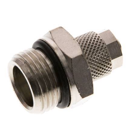 6x4 & G3/8'' Nickel plated Brass Straight Push-on Fitting with Male Threads NBR [2 Pieces]