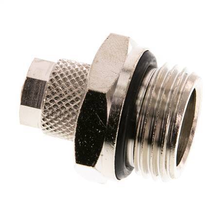 8x6 & G1/2'' Nickel plated Brass Straight Push-on Fitting with Male Threads NBR [2 Pieces]