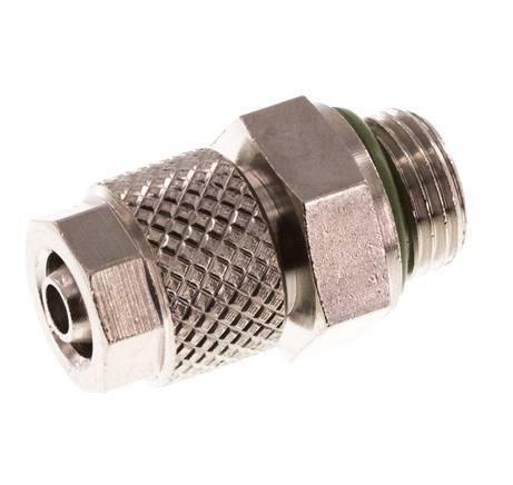 6x4 & G1/8'' Nickel plated Brass Straight Push-on Fitting with Male Threads FKM [5 Pieces]