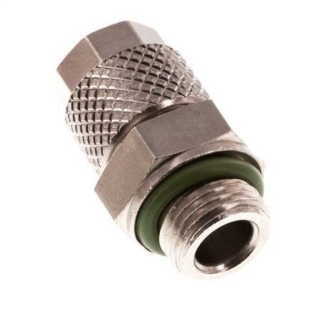 6x4 & G1/8'' Nickel plated Brass Straight Push-on Fitting with Male Threads FKM [5 Pieces]