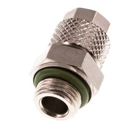 6x4 & G1/8'' Nickel plated Brass Straight Push-on Fitting with Male Threads FKM [5 Pieces]