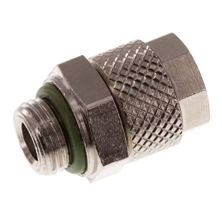 8x6 & G1/8'' Nickel plated Brass Straight Push-on Fitting with Male Threads FKM [5 Pieces]