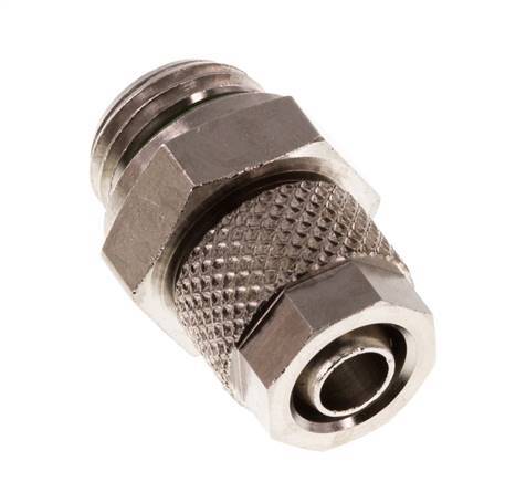 8x6 & G1/4'' Nickel plated Brass Straight Push-on Fitting with Male Threads FKM [2 Pieces]