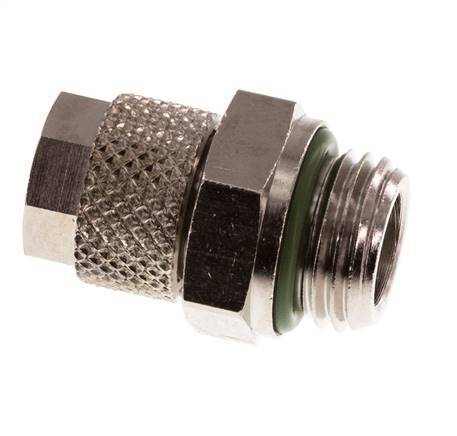 8x6 & G1/4'' Nickel plated Brass Straight Push-on Fitting with Male Threads FKM [2 Pieces]
