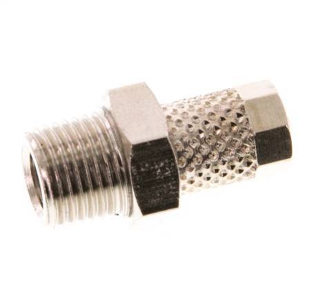 5x3 & R1/8'' Nickel plated Brass Straight Push-on Fitting with Male Threads [5 Pieces]