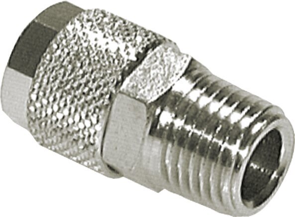 12x10 & R1/2'' Nickel plated Brass Straight Push-on Fitting with Male Threads [2 Pieces]