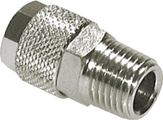 12x10 & R1/2'' Nickel plated Brass Straight Push-on Fitting with Male Threads [2 Pieces]