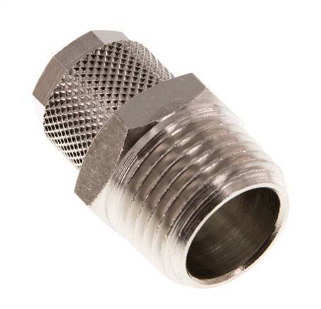 12x10 & R1/2'' Nickel plated Brass Straight Push-on Fitting with Male Threads [2 Pieces]