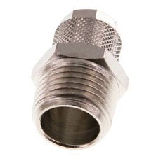 12x10 & R1/2'' Nickel plated Brass Straight Push-on Fitting with Male Threads [2 Pieces]