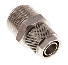 12x10 & R1/2'' Nickel plated Brass Straight Push-on Fitting with Male Threads [2 Pieces]