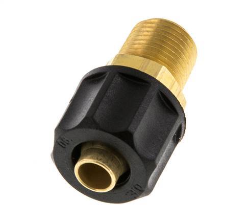 8x6 & 1/8''NPT Messing Aufsteckverschraubung mit Außengewinde [2 Stück]