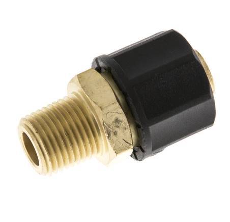 10x8 & 1/8''NPT Brass Straight Push-on Fitting with Male Threads [2 Pieces]