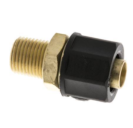 10x8 & 1/8''NPT Brass Straight Push-on Fitting with Male Threads [2 Pieces]