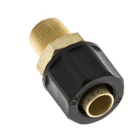 10x8 & 1/8''NPT Gerade Messing-Steckverschraubung mit Außengewinde [2 Stück]