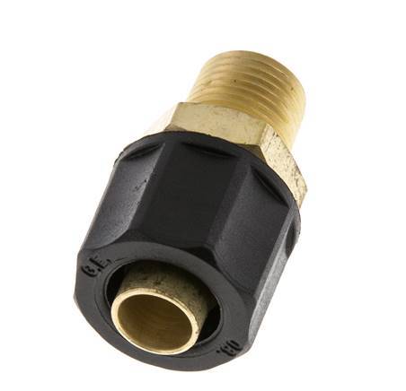 10x8 & 1/8''NPT Gerade Messing-Steckverschraubung mit Außengewinde [2 Stück]