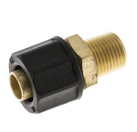 10x8 & 1/8''NPT Gerade Messing-Steckverschraubung mit Außengewinde [2 Stück]