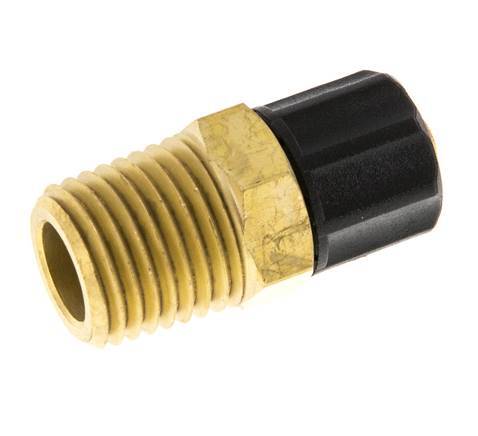 6x4 & 1/4''NPT Brass Straight Push-on Fitting with Male Threads [2 Pieces]