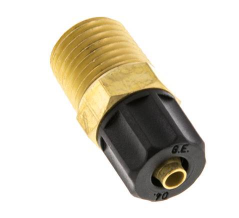 6x4 & 1/4''NPT Gerade Steckverschraubung aus Messing mit Außengewinde [2 Stück]